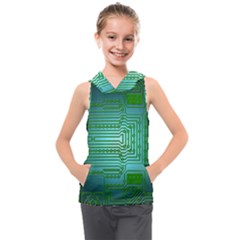 Cross Crossing Crosswalk Line Walk Kids  Sleeveless Hoodie by HermanTelo