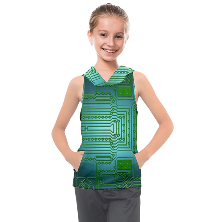 Cross Crossing Crosswalk Line Walk Kids  Sleeveless Hoodie