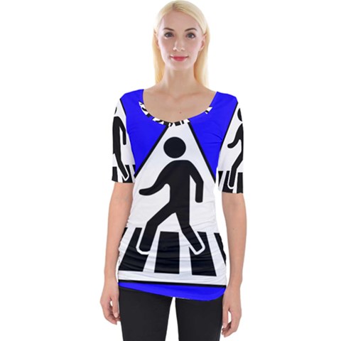 Cross Crossing Crosswalk Line Walk Wide Neckline Tee by HermanTelo