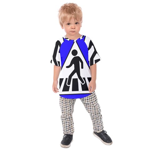 Cross Crossing Crosswalk Line Walk Kids  Raglan Tee by HermanTelo