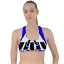 Cross Crossing Crosswalk Line Walk Criss Cross Racerback Sports Bra View1