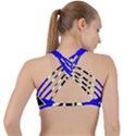 Cross Crossing Crosswalk Line Walk Criss Cross Racerback Sports Bra View2