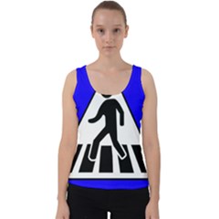 Cross Crossing Crosswalk Line Walk Velvet Tank Top by HermanTelo