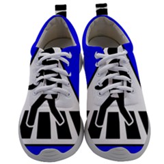 Cross Crossing Crosswalk Line Walk Mens Athletic Shoes by HermanTelo