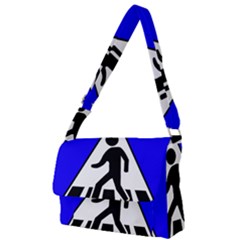 Cross Crossing Crosswalk Line Walk Full Print Messenger Bag (l)