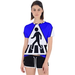 Cross Crossing Crosswalk Line Walk Open Back Sport Tee