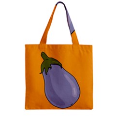 Eggplant Fresh Health Zipper Grocery Tote Bag by Mariart