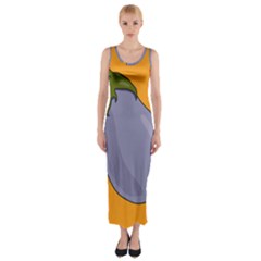 Eggplant Fresh Health Fitted Maxi Dress by Mariart