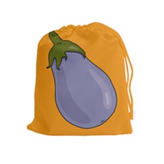 Eggplant Fresh Health Drawstring Pouch (xl) by Mariart