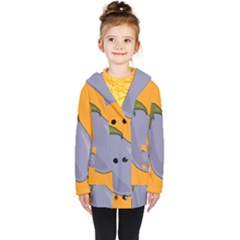 Eggplant Fresh Health Kids  Double Breasted Button Coat by Mariart