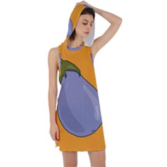 Eggplant Fresh Health Racer Back Hoodie Dress