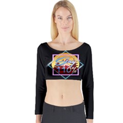 China 80 s Long Sleeve Crop Top