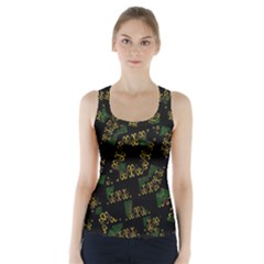 Modern Geometric Print Racer Back Sports Top