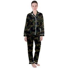 Modern Geometric Print Satin Long Sleeve Pyjamas Set by dflcprintsclothing