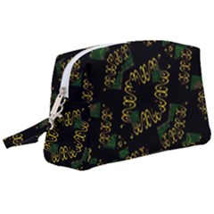 Modern Geometric Print Wristlet Pouch Bag (large)