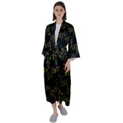 Modern Geometric Print Maxi Satin Kimono by dflcprintsclothing