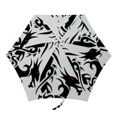 Black Dragon Animal Mini Folding Umbrellas