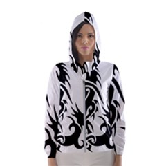 Black Dragon Animal Women s Hooded Windbreaker