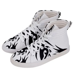 Black Dragon Animal Men s Hi-top Skate Sneakers by HermanTelo