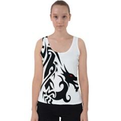 Black Dragon Animal Velvet Tank Top