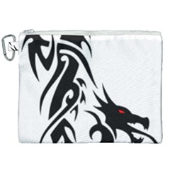 Black Dragon Animal Canvas Cosmetic Bag (xxl)