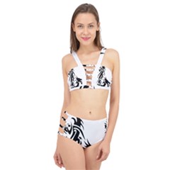 Black Dragon Animal Cage Up Bikini Set