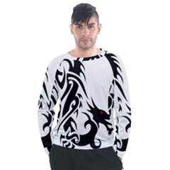 Black Dragon Animal Men s Long Sleeve Raglan Tee