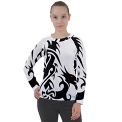 Black Dragon Animal Women s Long Sleeve Raglan Tee