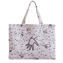 Hands Reference Art Drawing Zipper Mini Tote Bag