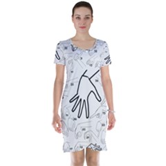 Hands Reference Art Drawing Short Sleeve Nightdress by Mariart