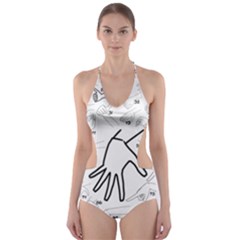 Hands Reference Art Drawing Cut-out One Piece Swimsuit by Mariart