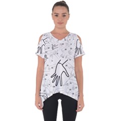 Hands Reference Art Drawing Cut Out Side Drop Tee by Mariart