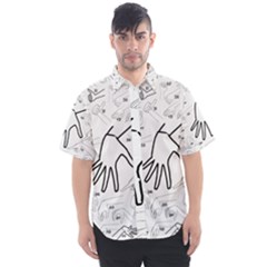 Hands Reference Art Drawing Men s Short Sleeve Shirt