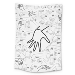 Hands Reference Art Drawing Large Tapestry by Mariart