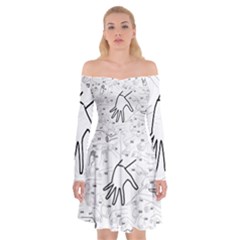 Hands Reference Art Drawing Off Shoulder Skater Dress