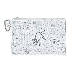 Hands Reference Art Drawing Canvas Cosmetic Bag (large) by Mariart