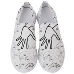 Hands Reference Art Drawing Men s Slip On Sneakers