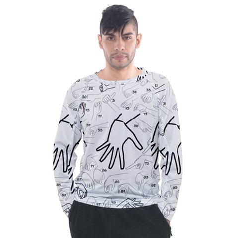 Hands Reference Art Drawing Men s Long Sleeve Raglan Tee by Mariart