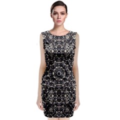 Modern Baroque Print Classic Sleeveless Midi Dress by dflcprintsclothing