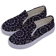 Modern Baroque Print Kids  Canvas Slip Ons by dflcprintsclothing