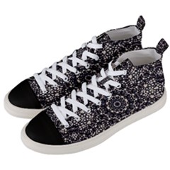 Modern Baroque Print Men s Mid-top Canvas Sneakers