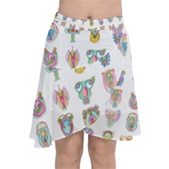 Female Reproductive System  Chiffon Wrap Front Skirt by ArtByAng