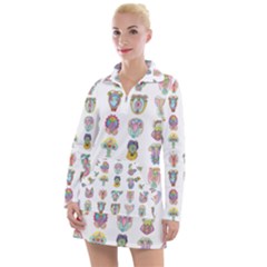 Female Reproductive System  Women s Long Sleeve Casual Dress by ArtByAng