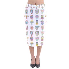 Female Reproductive System  Velvet Midi Pencil Skirt by ArtByAng