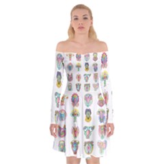 Female Reproductive System  Off Shoulder Skater Dress by ArtByAng