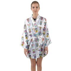 Female Reproductive System  Long Sleeve Satin Kimono by ArtByAng