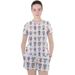 Female Reproductive System  Women s Tee And Shorts Set