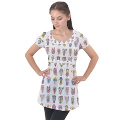 Female Reproductive System  Puff Sleeve Tunic Top