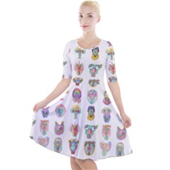 Female Reproductive System  Quarter Sleeve A-line Dress by ArtByAng