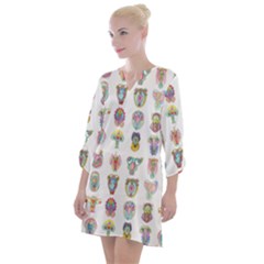 Female Reproductive System  Open Neck Shift Dress